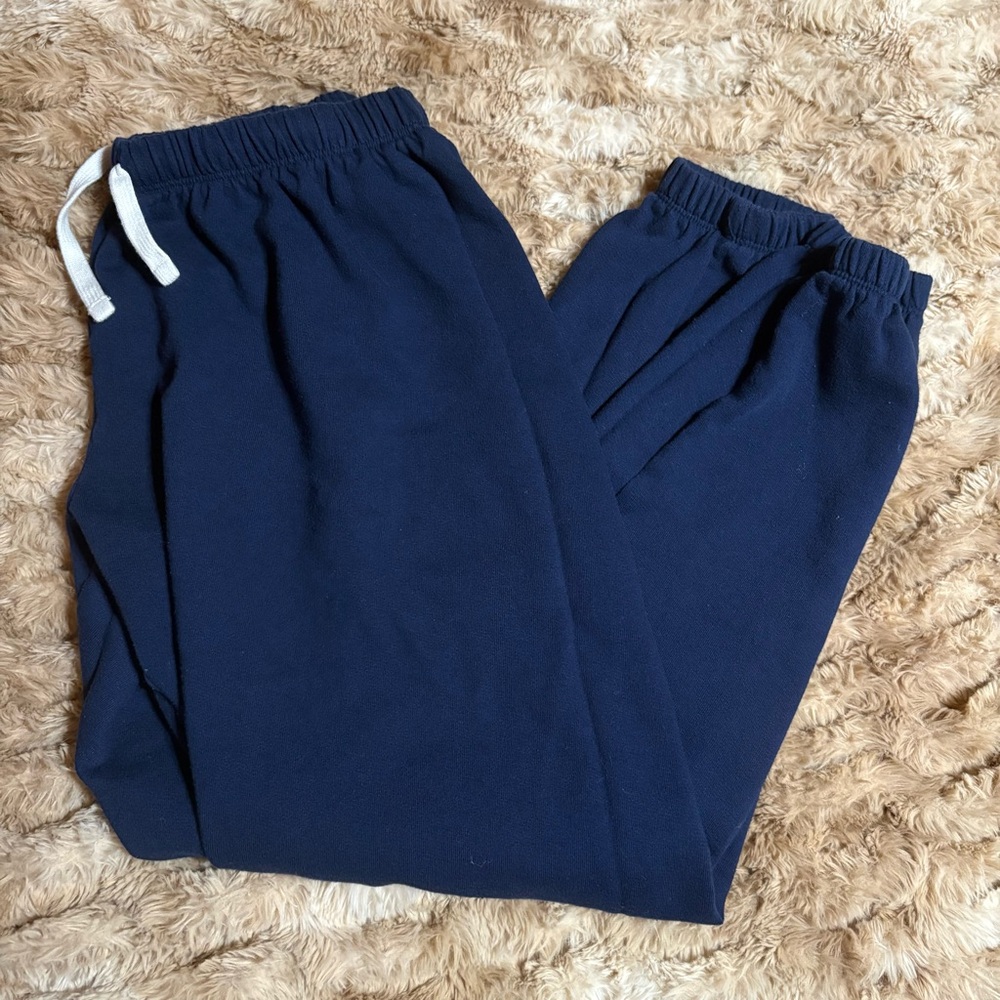 VS PINK Navy Blue Sweatpants with Drawstring & PINK Logo